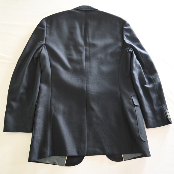 Vtg Austin Reed‎ 42L Navy Blue Hopsack USA Made Mens Blazer Sport Coat Jacket - Picture 12 of 16